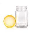 380ml honey unique clear wide mouth glass honey storage jar container with plastic lid